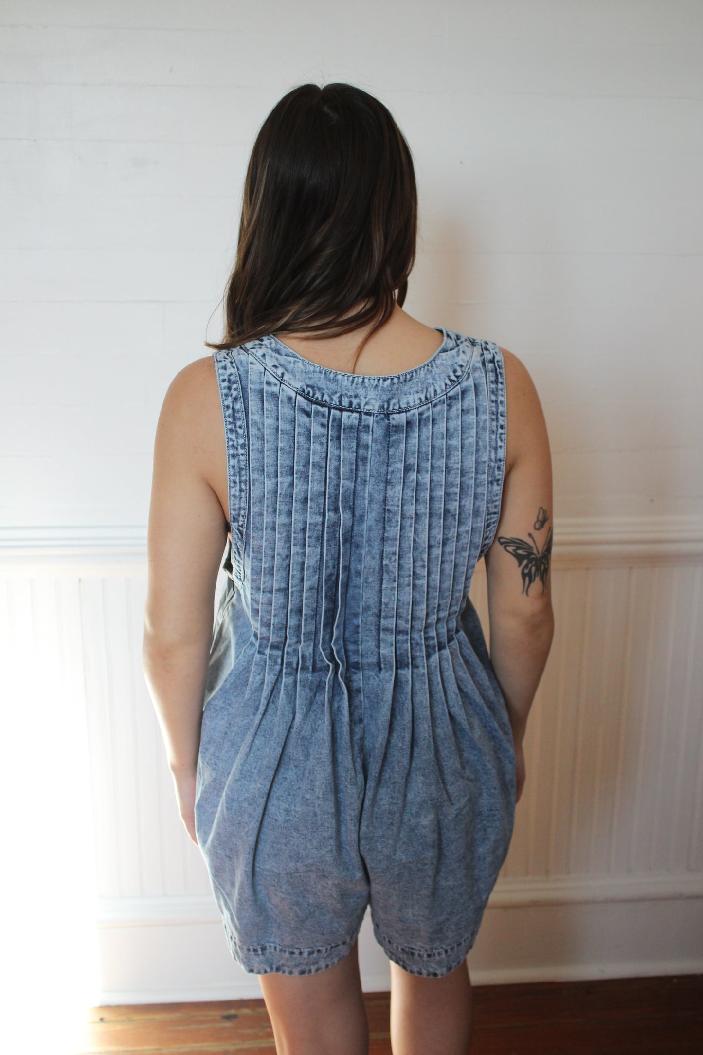 Pleated Romper