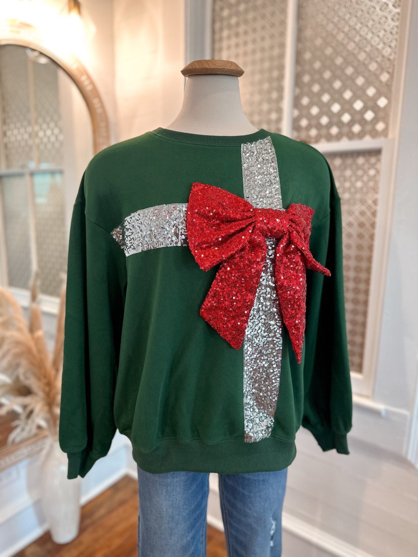 Holiday Ribbon Sweater