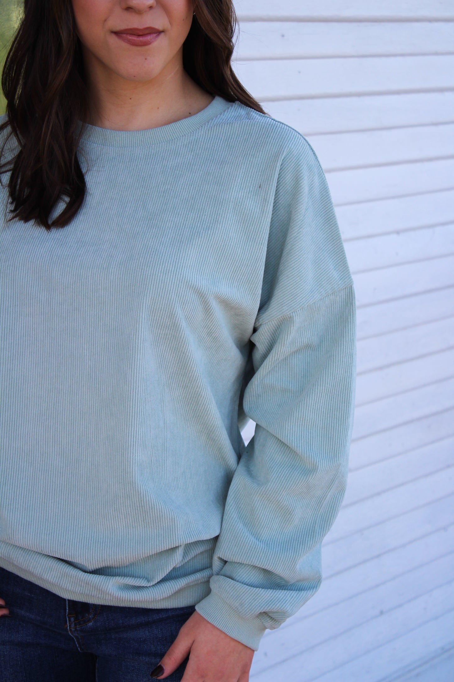 Sage Corded Sweater