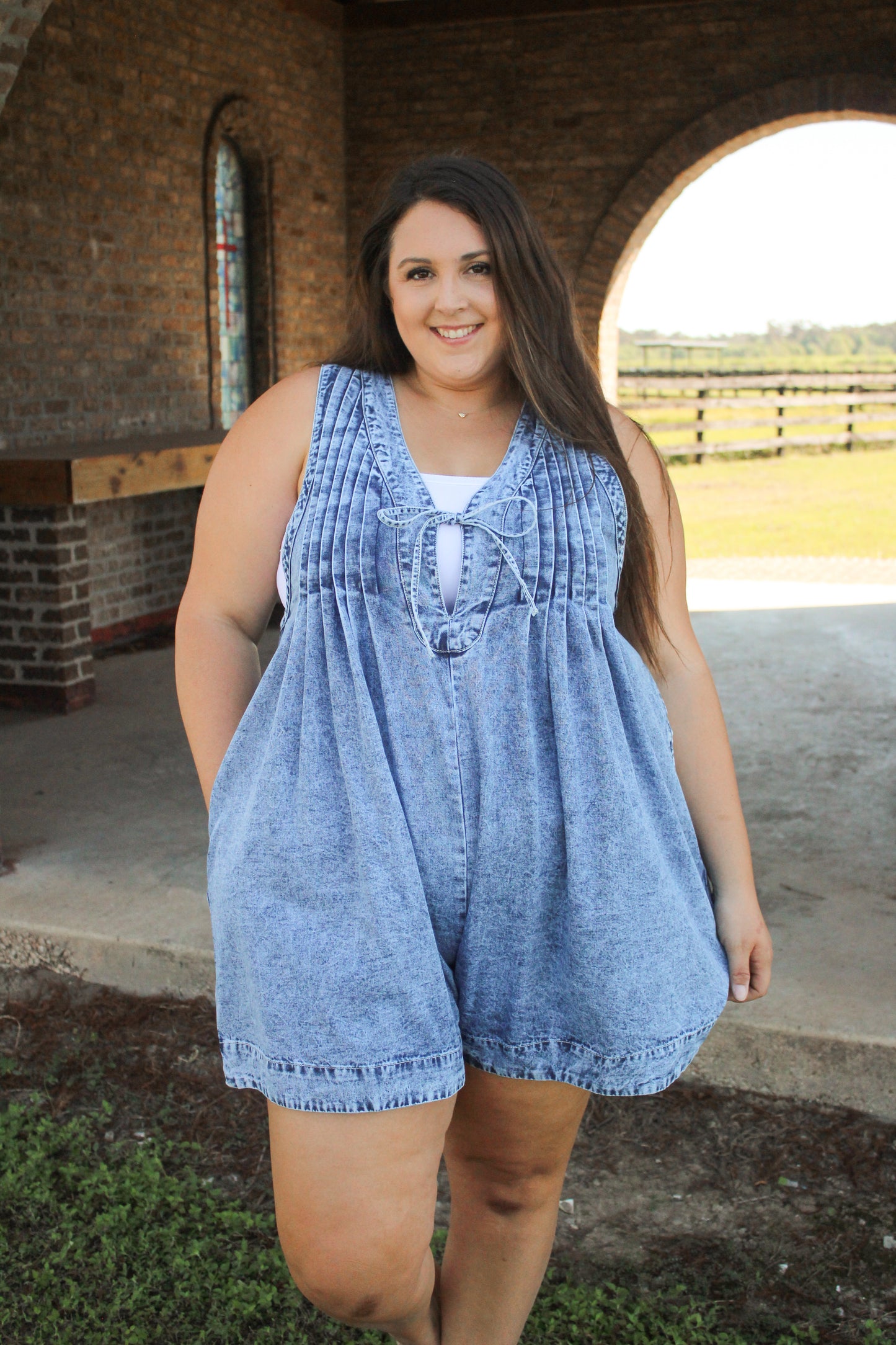 Pleated Romper - P