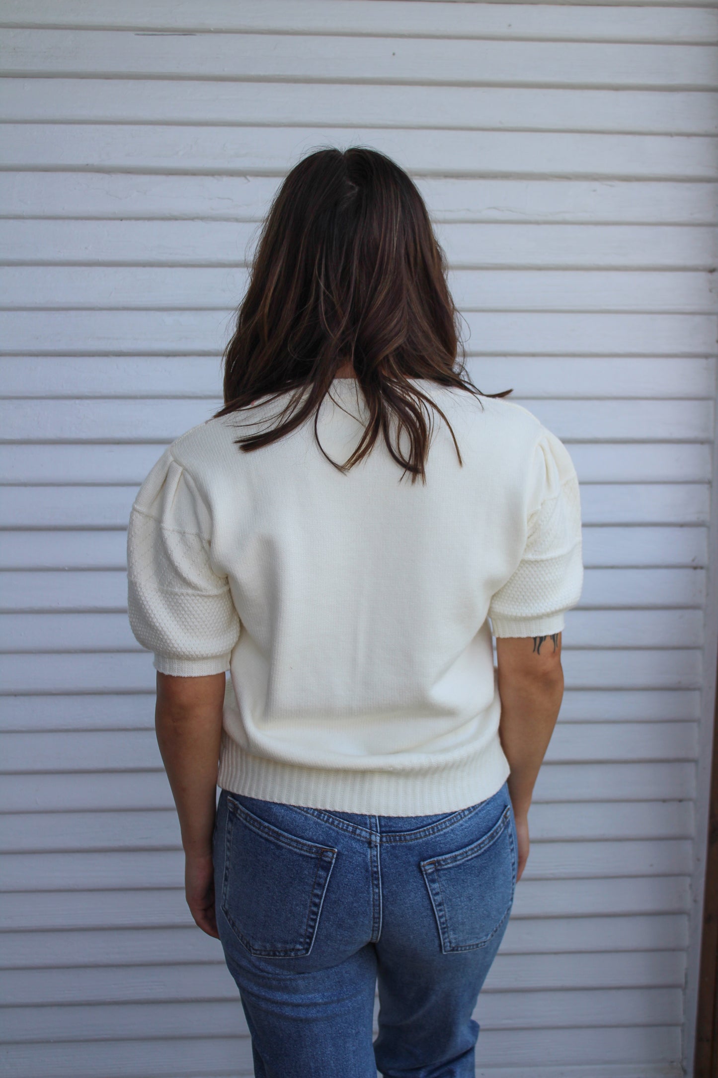 Stitched Sweater Top