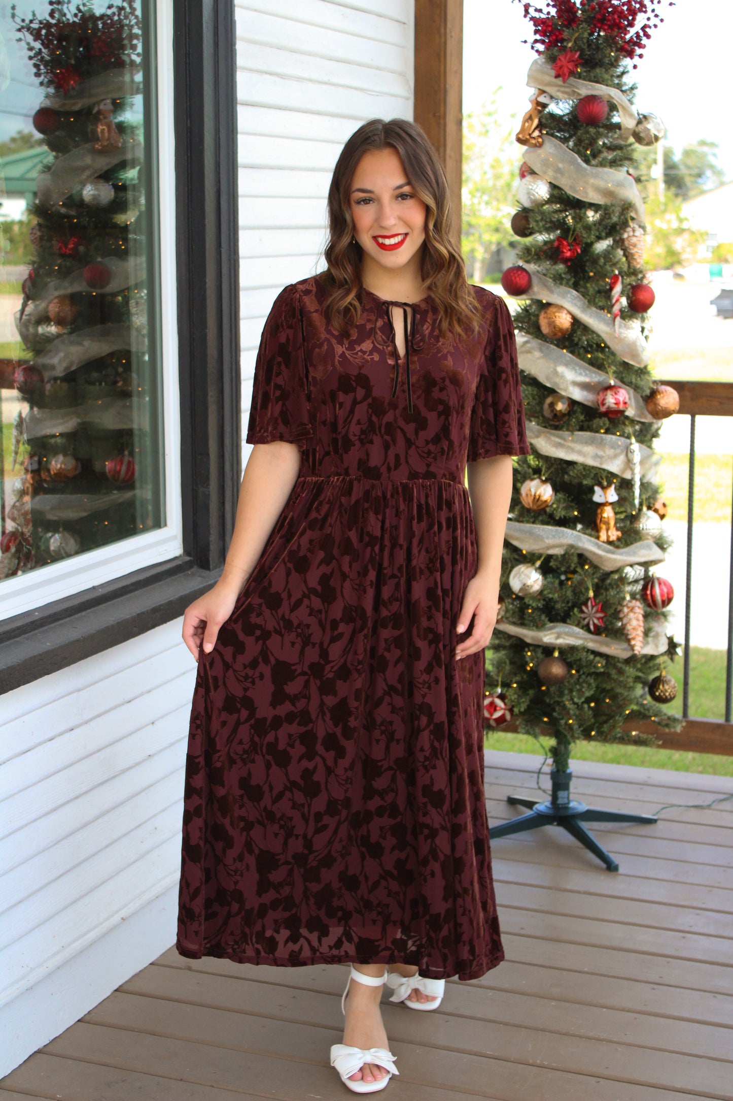 Leigha Velvet Midi Dress