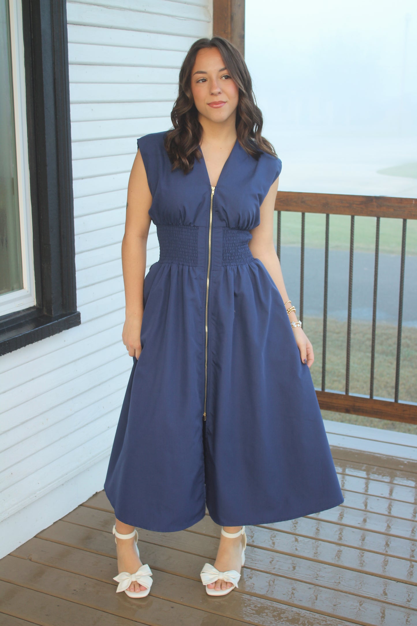 Navy Midi Dress