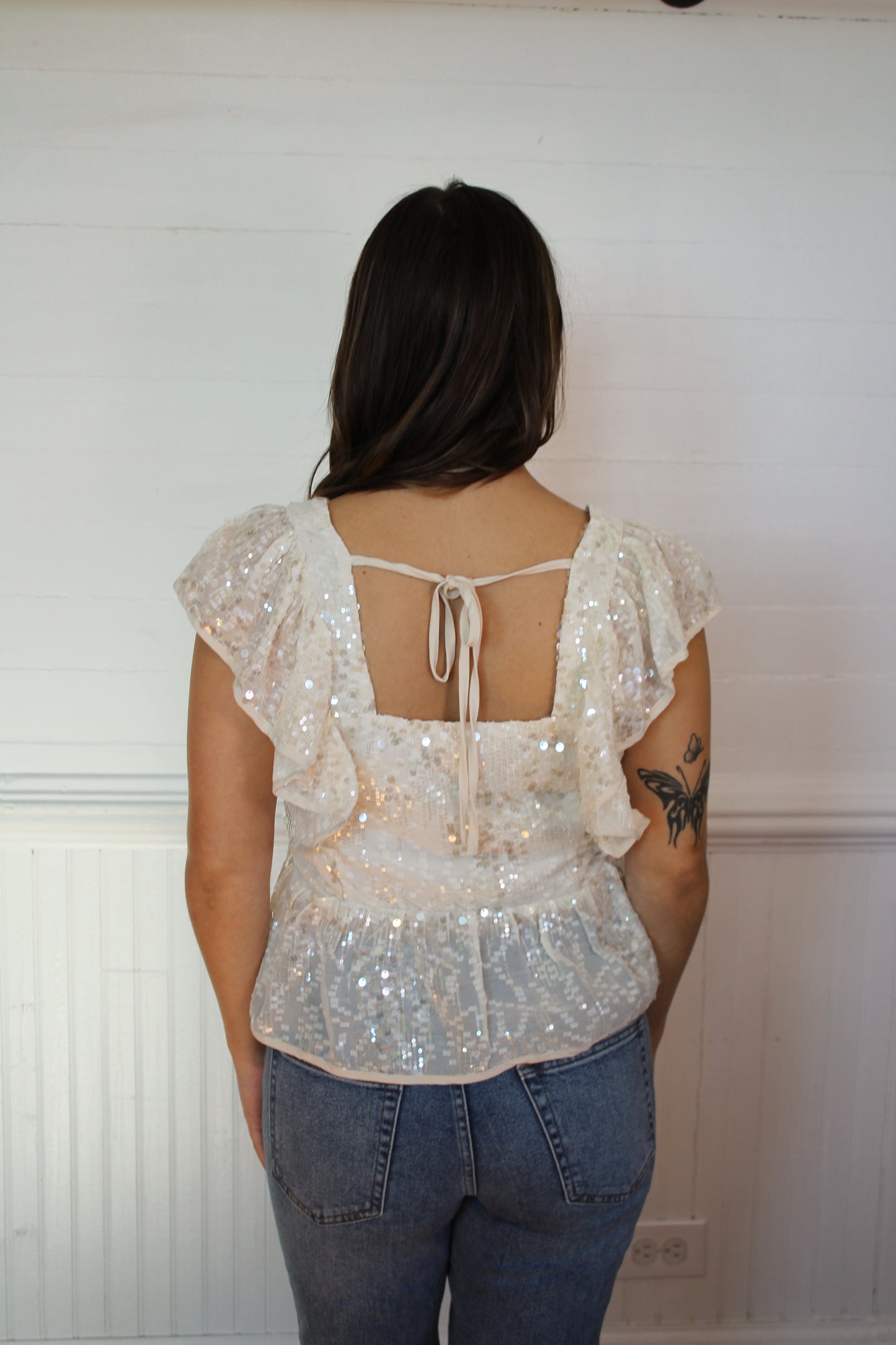 Sparkle Peplum Top