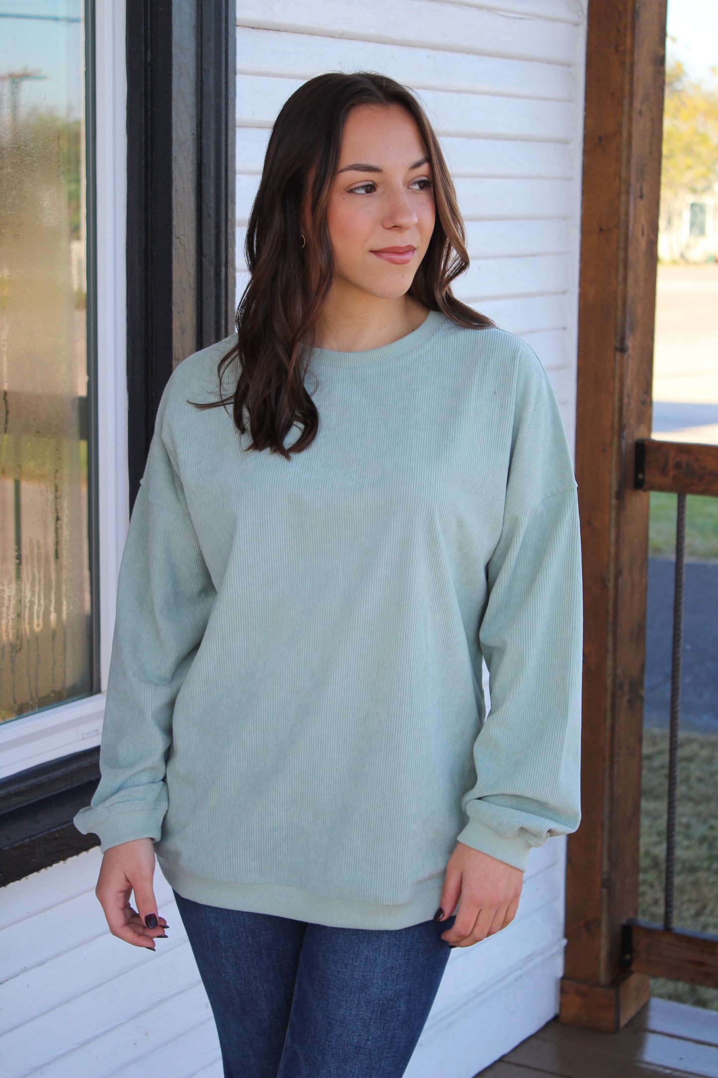 Sage Corded Sweater