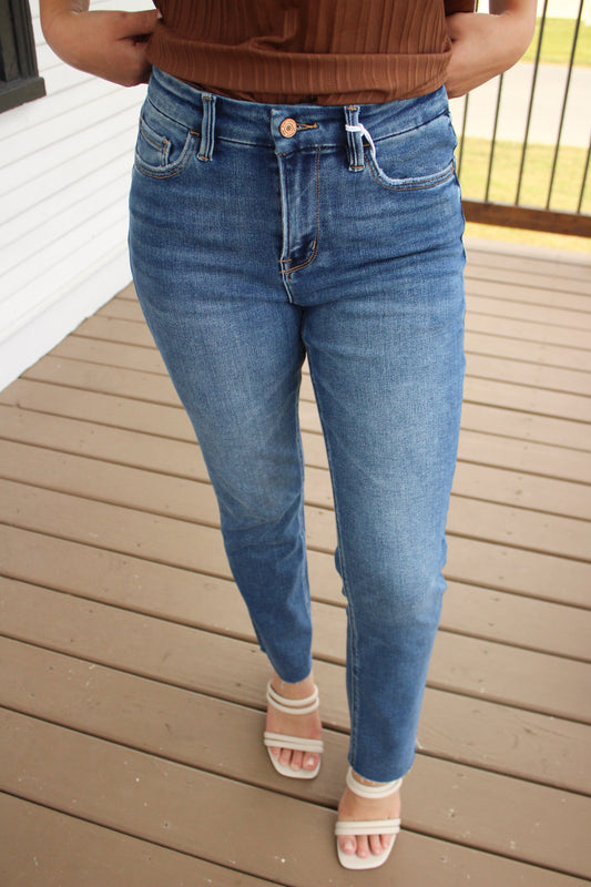 Cropped Slim Straight Denim