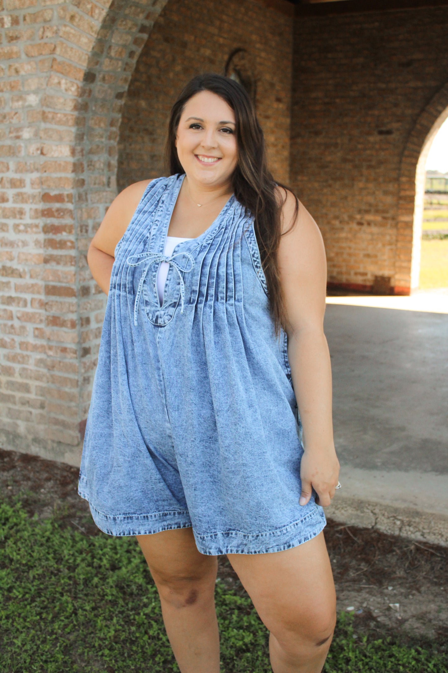 Pleated Romper - P