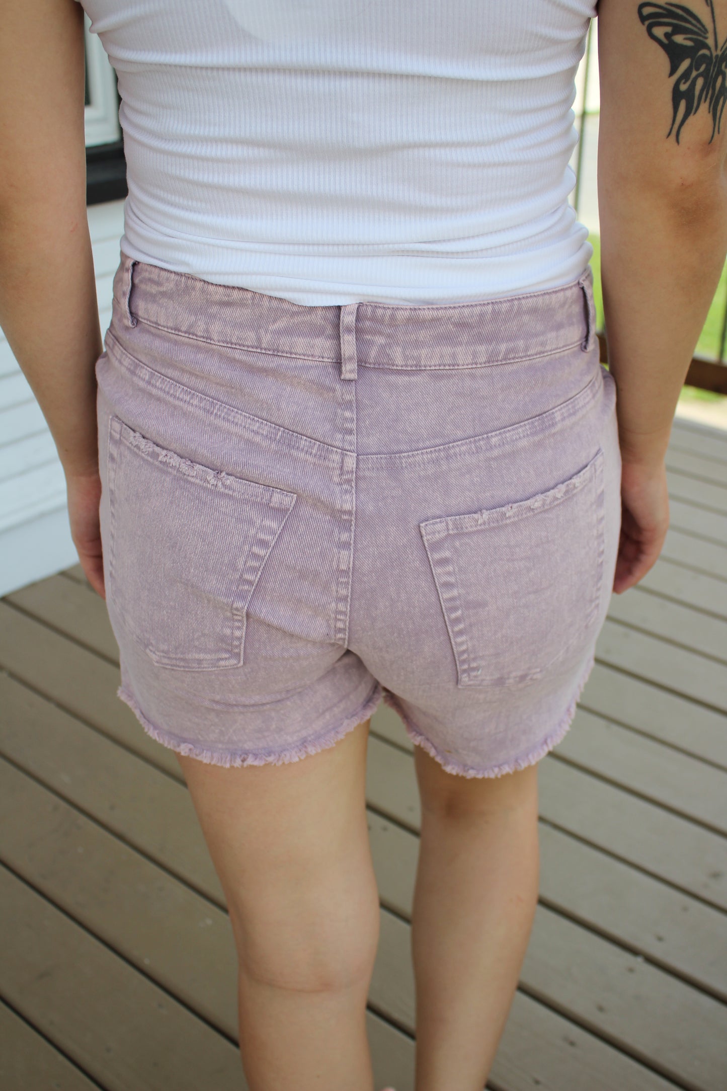 Faded Lavender Shorts