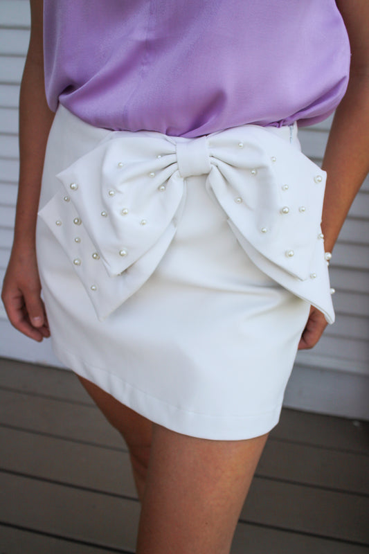 Pearl Bow Skort