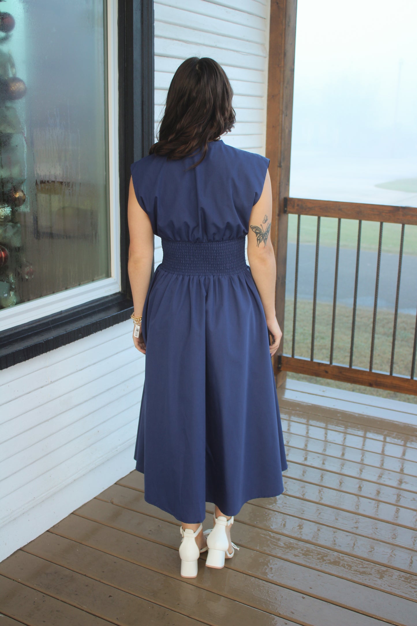 Navy Midi Dress