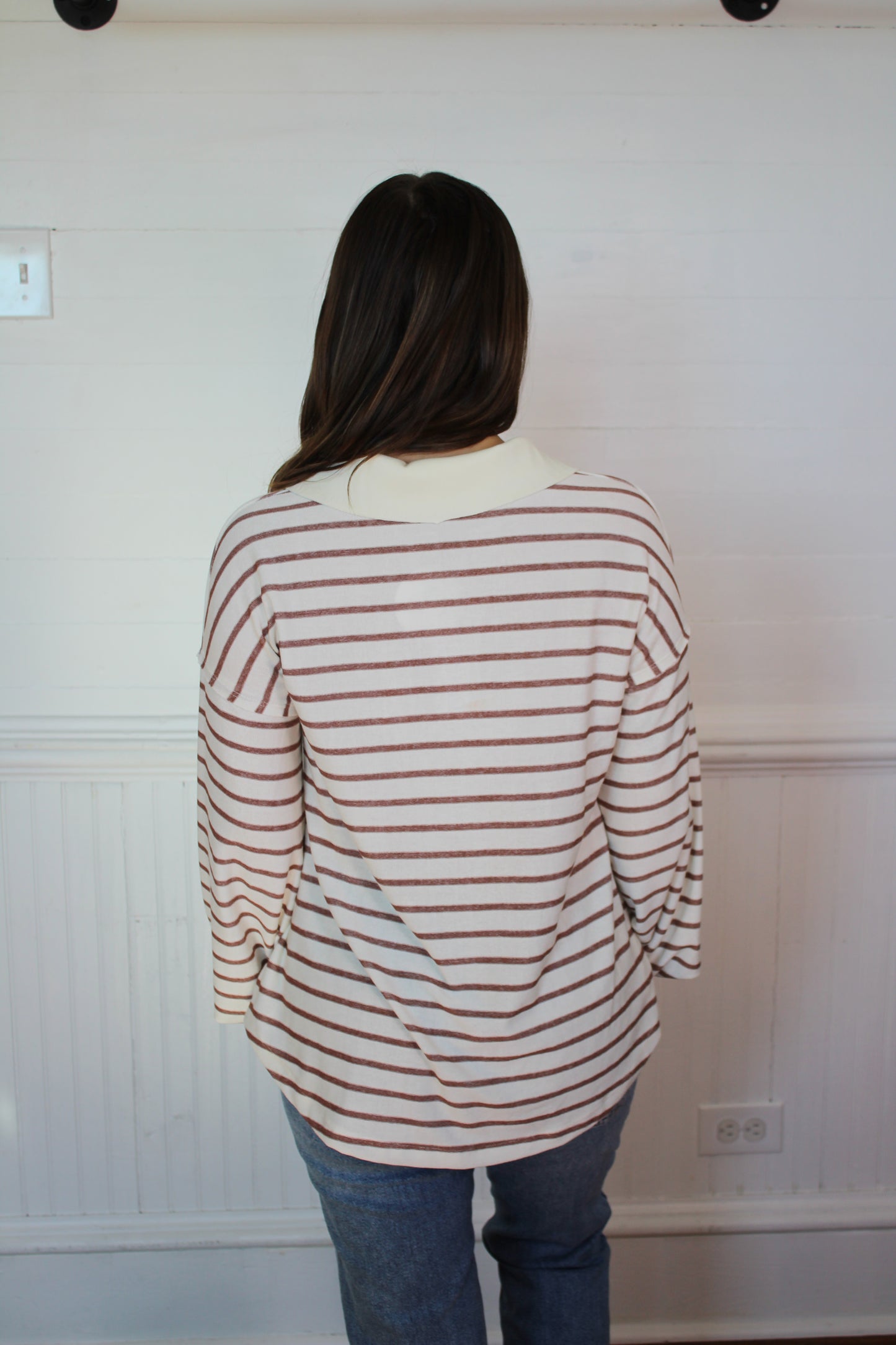 Striped Collared Top