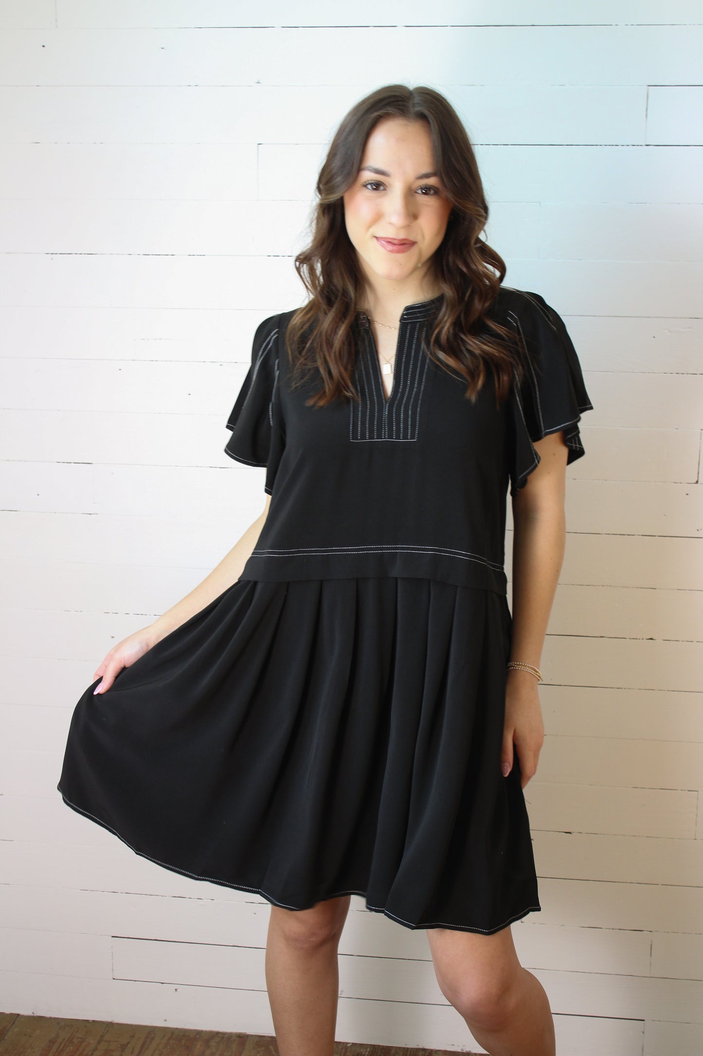 Flutter Sleeve Dress