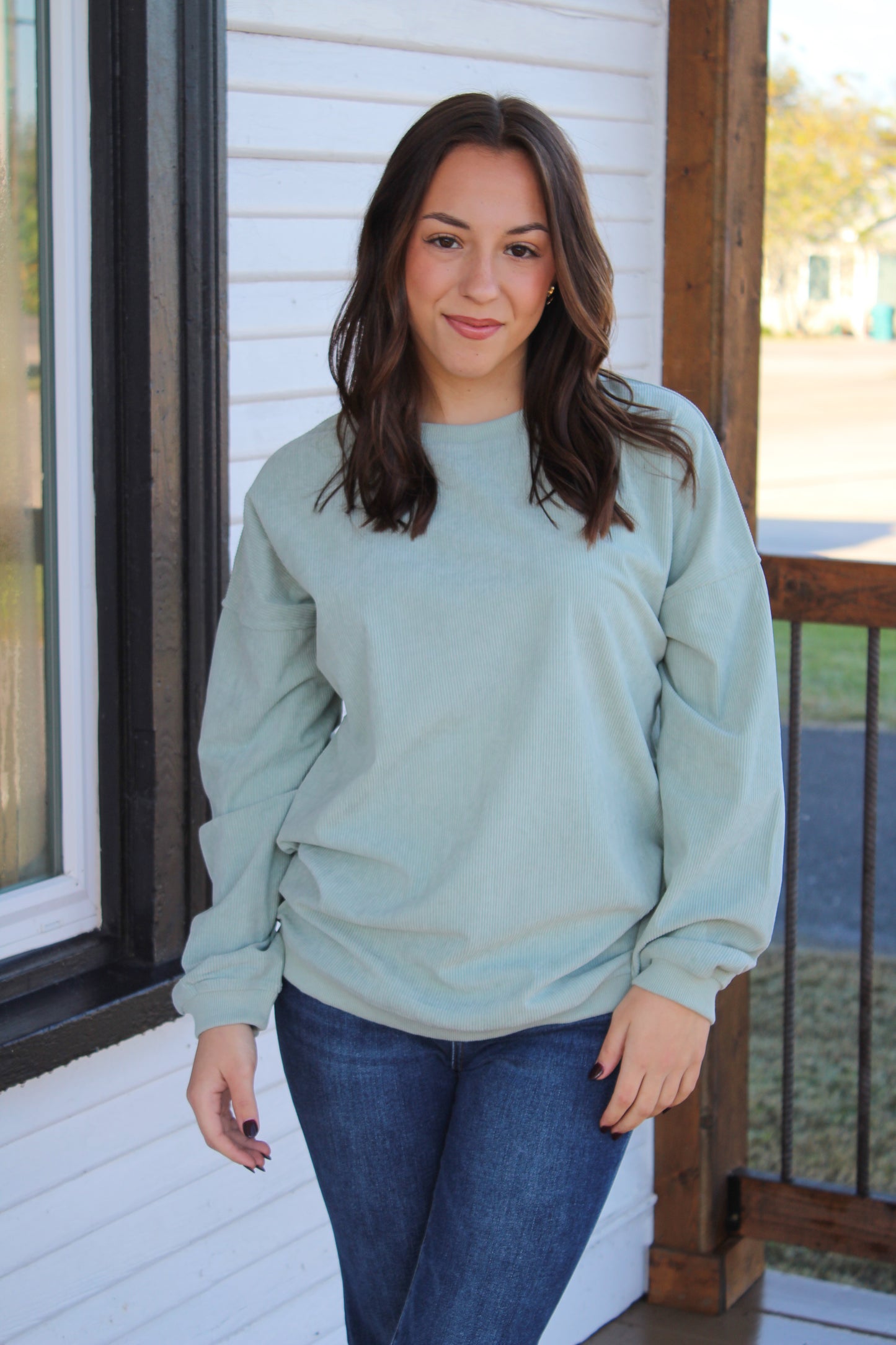 Sage Corded Sweater