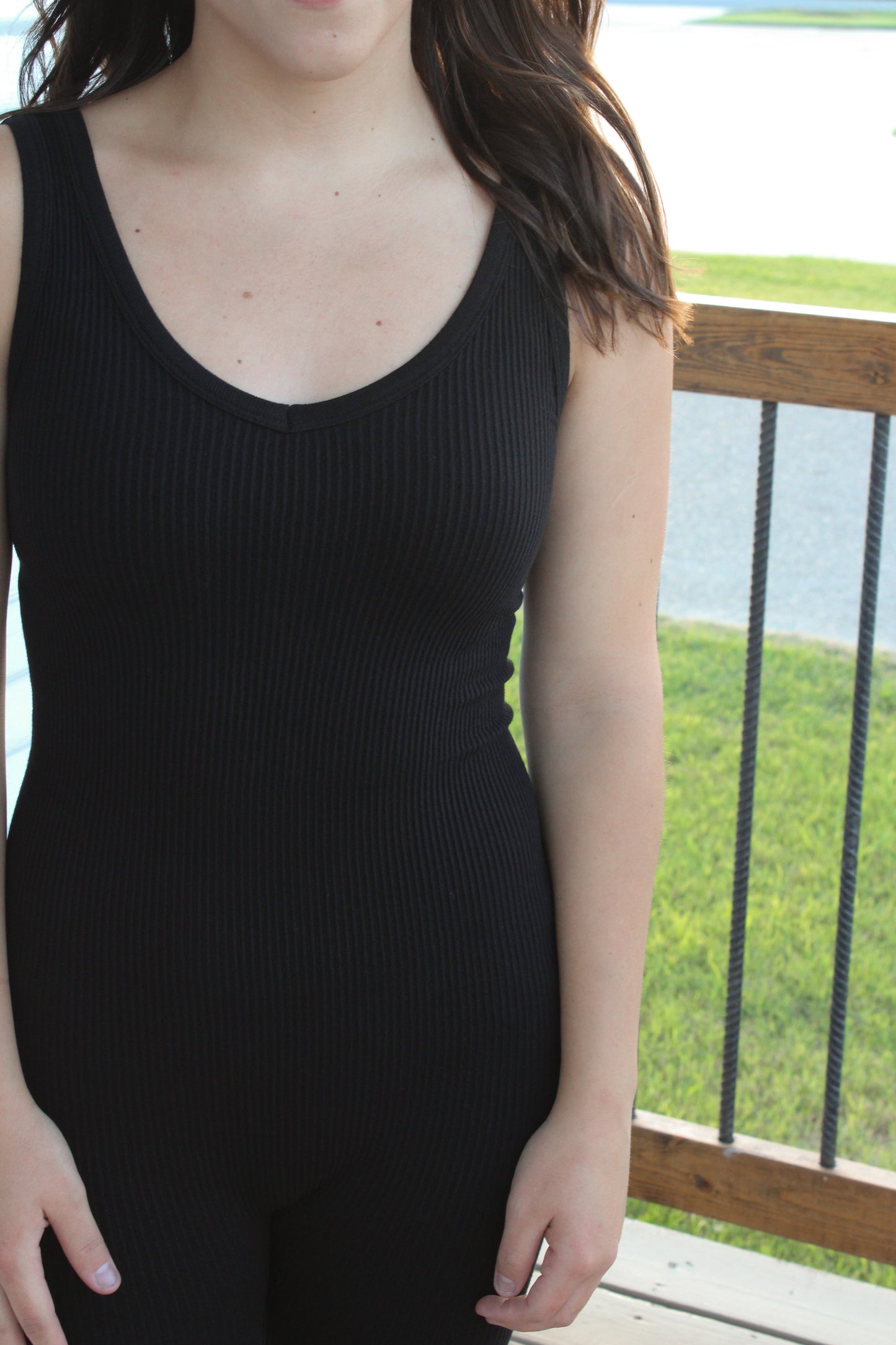 Ribbed Active Romper