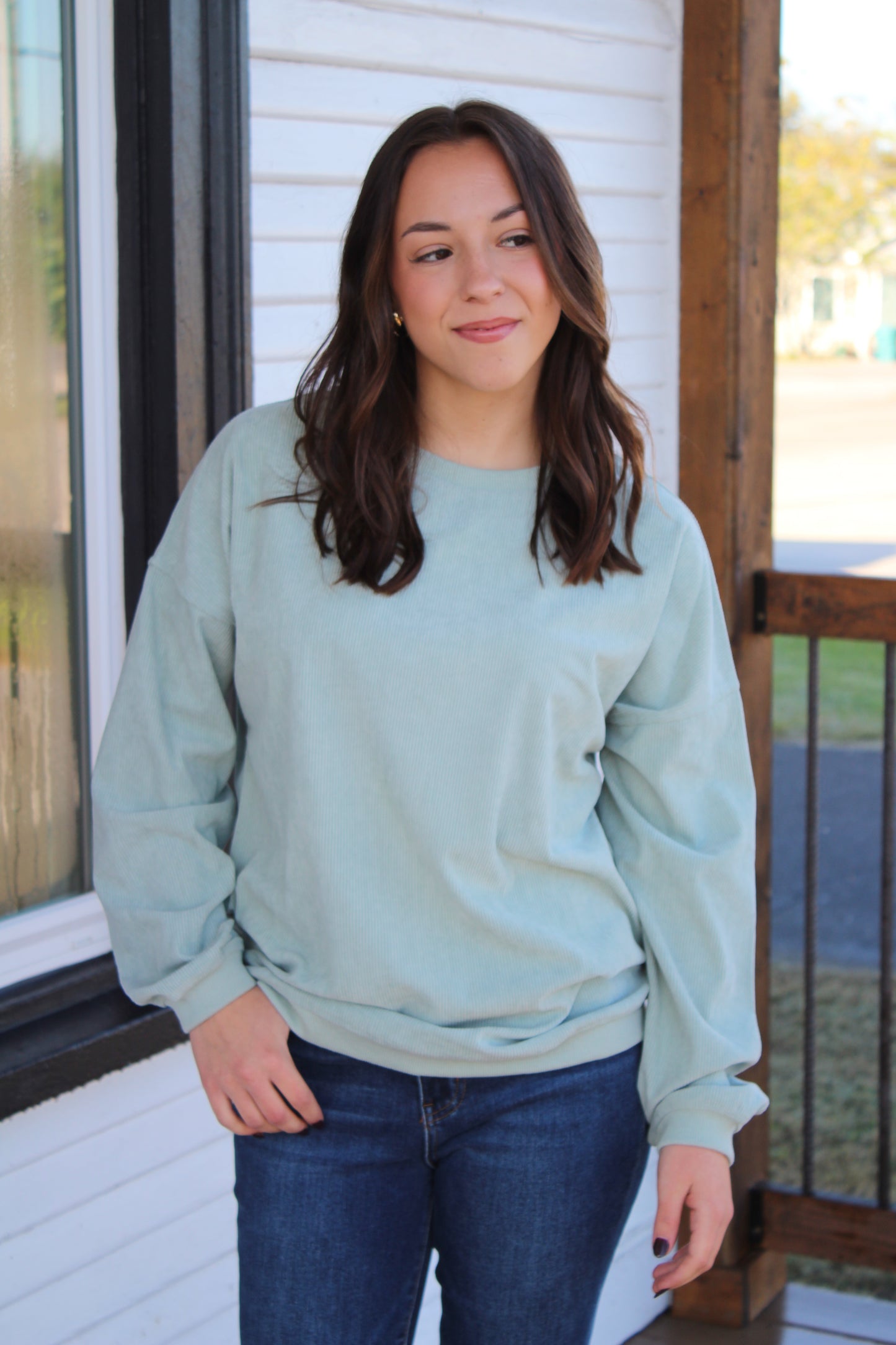 Sage Corded Sweater