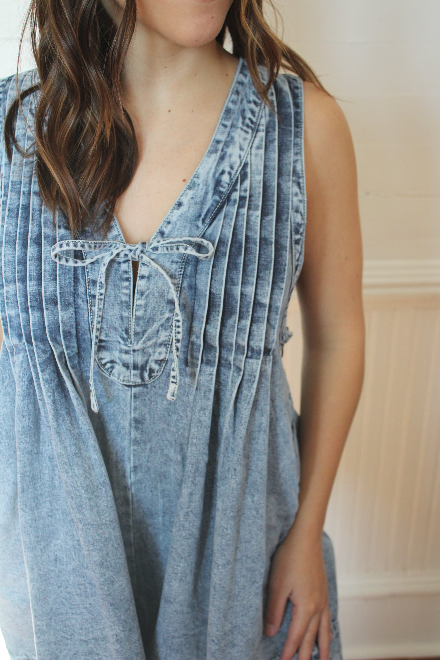 Pleated Romper