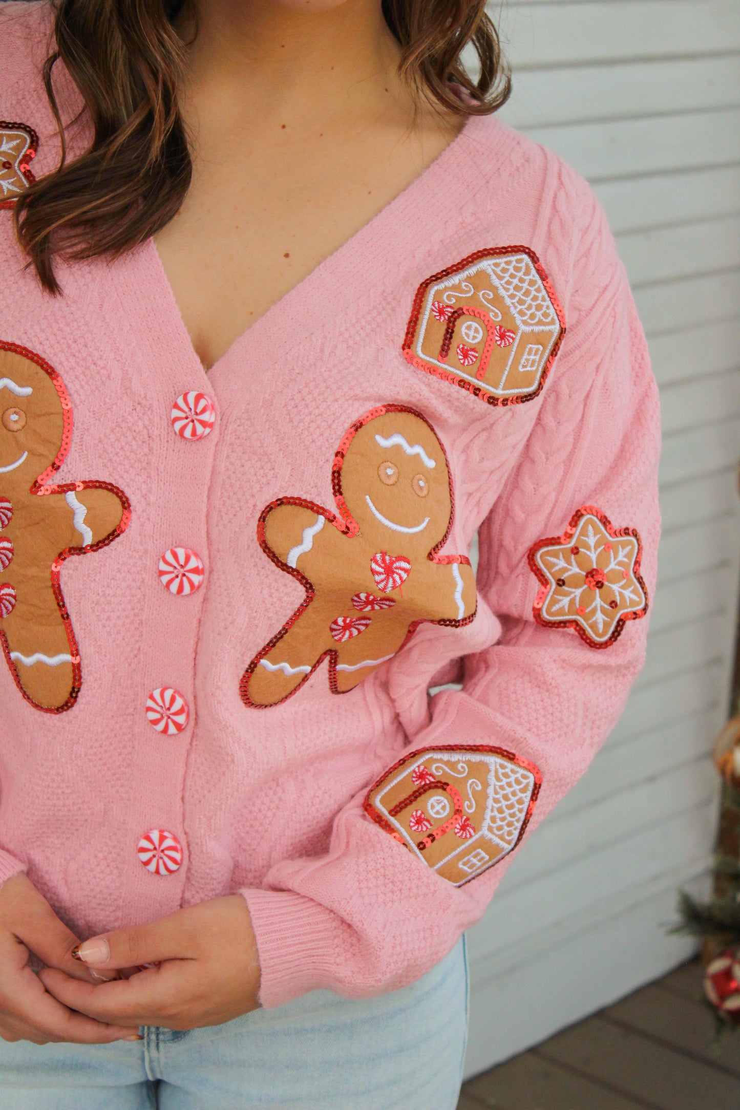 Gingerbread Patch Cardigan