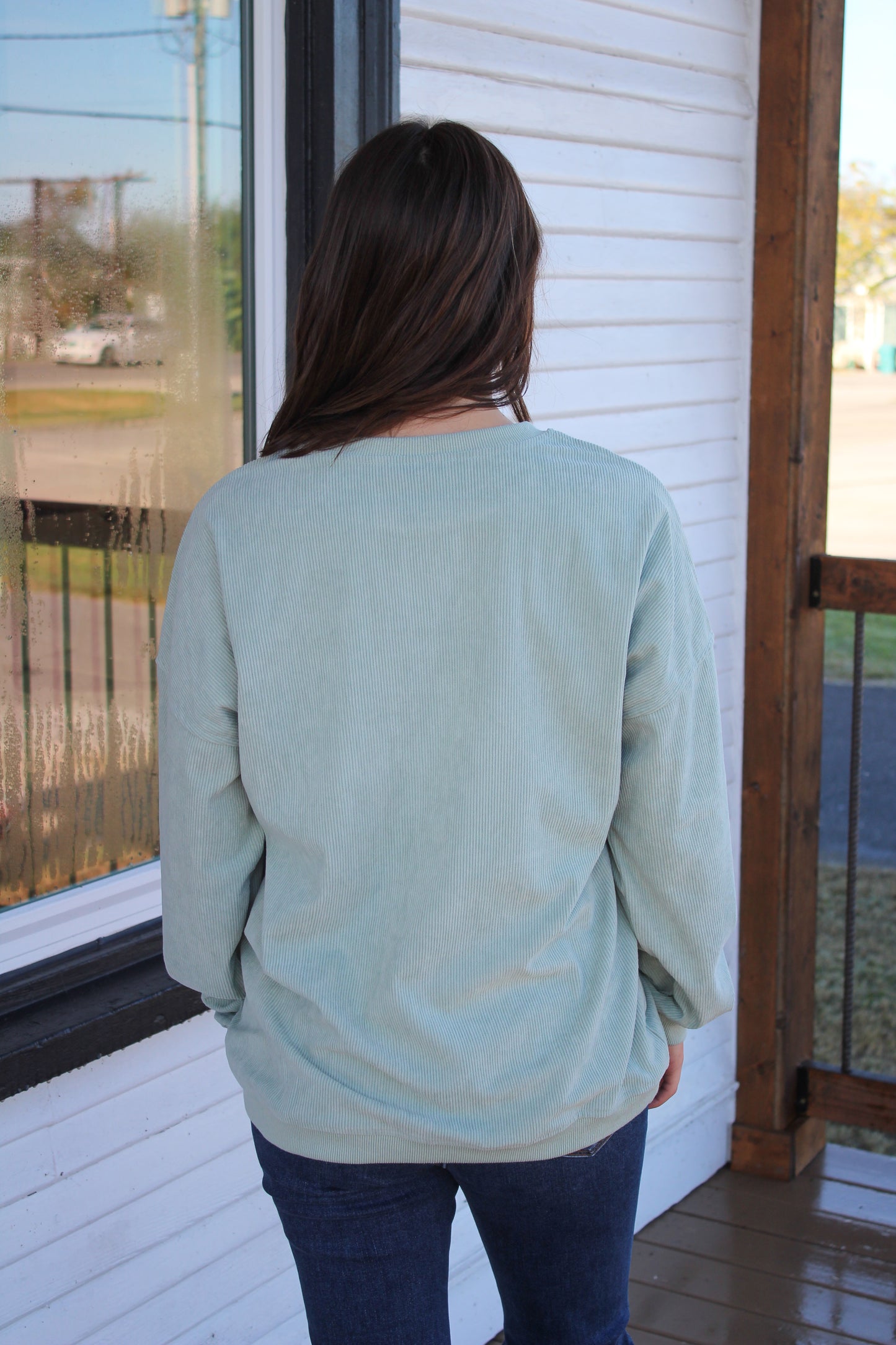 Sage Corded Sweater