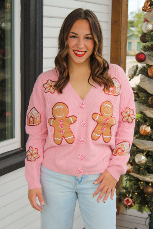 Gingerbread Patch Cardigan