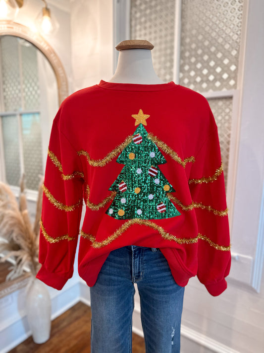 Tree & Tinsel Sweater
