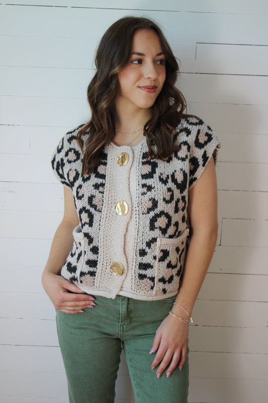 Leopard Sweater Top