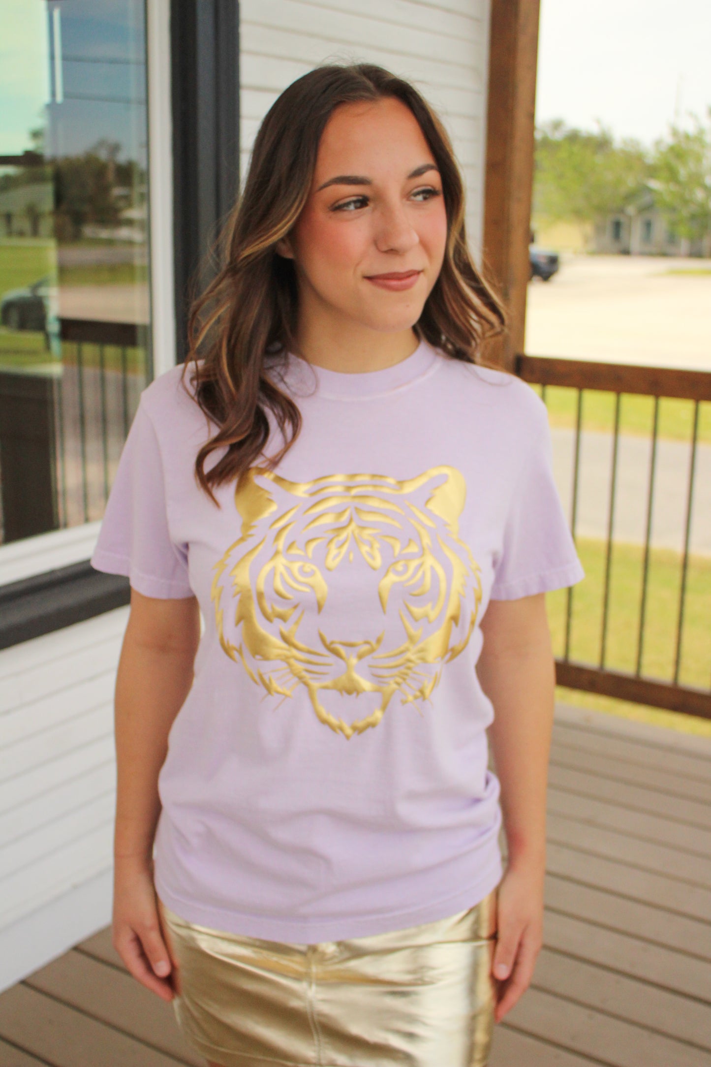 Gold Puff Tiger Tee