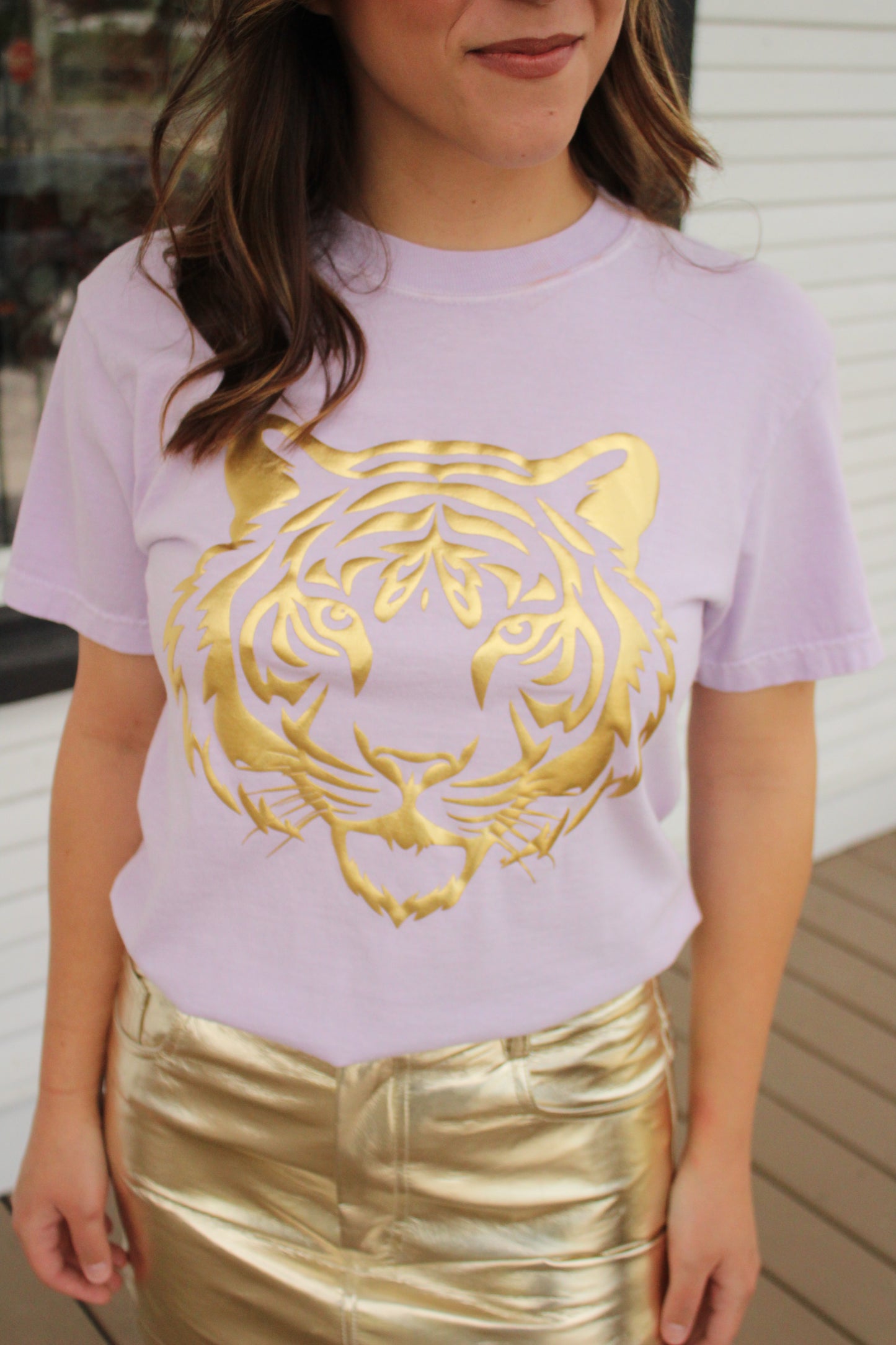 Gold Puff Tiger Tee