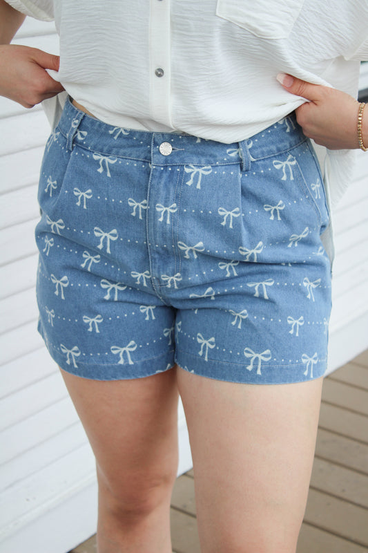 Bowtiful Denim Shorts