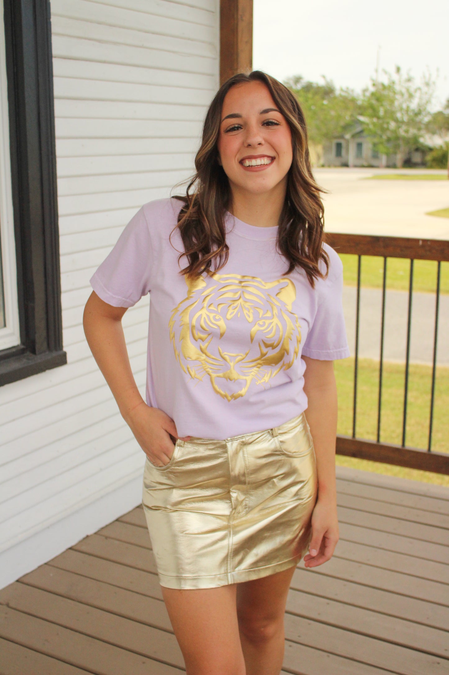 Gold Puff Tiger Tee