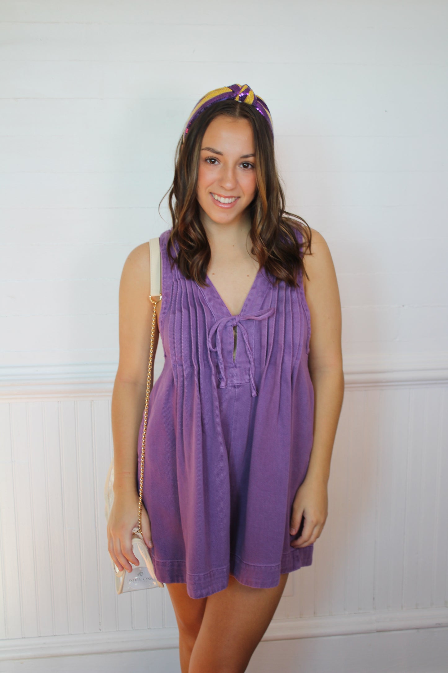 Pleated Romper